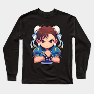 Street Fighter Chun Li Art Long Sleeve T-Shirt